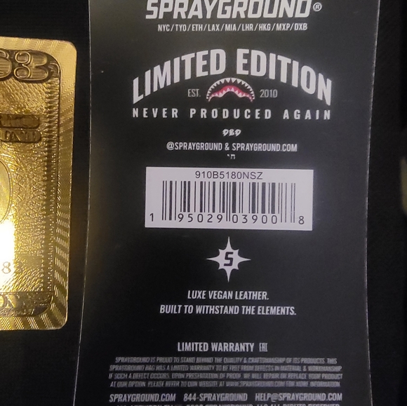 Sprayground limited edition backpack 600 retail Louis Vouton squares - Picture 12 of 14